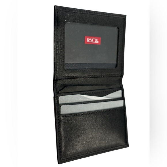 TUMI Black Leather ID Card Holder - Picture 3 of 4
